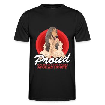 Lévrier afghan papa chien papa cadeaux - T-shirt sport Homme - noir - Devant - AI Model Male 178 dark (178cm)