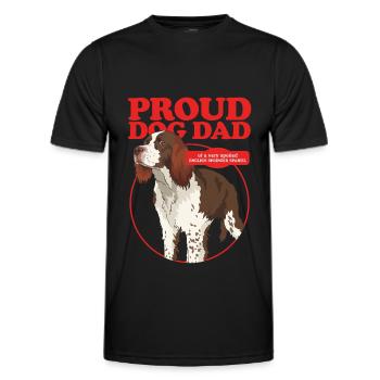 English Springer Spaniel Dad Hundepapa Geschenk - Männer Funktions-T-Shirt - Schwarz - Vorne - AI Model Male 178 dark (178cm)