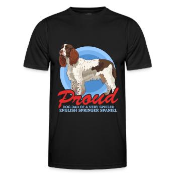 English Springer Spaniel Dad Hundepapa Geschenke - Männer Funktions-T-Shirt - Schwarz - Vorne - AI Model Male 178 dark (178cm)