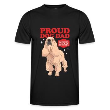 Amerikanischer Cocker Spaniel Dad Geschenk - Männer Funktions-T-Shirt - Schwarz - Vorne - AI Model Male 178 dark (178cm)