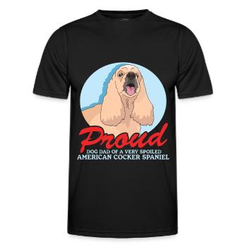 Amerikanischer Cocker Spaniel Dad Geschenk - Männer Funktions-T-Shirt - Schwarz - Vorne - AI Model Male 178 dark (178cm)