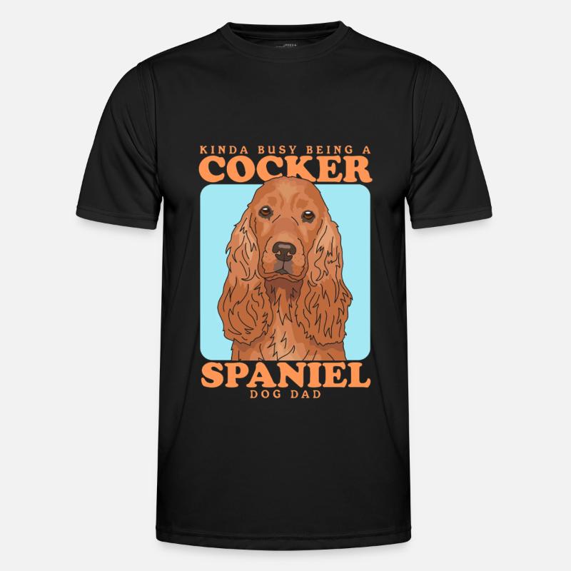 Cocker Spaniel Dad Cockerspaniel Geschenk Männer Funktions-T-Shirt