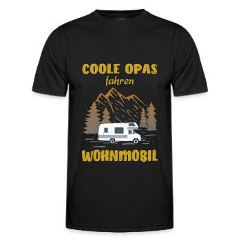 Coole Opas fahren Wohnmobil - Männer Funktions-T-Shirt - Schwarz - Vorne - AI Model Male 178 dark (178cm)