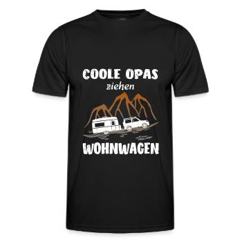 Wohnwagen Opa - Männer Funktions-T-Shirt - Schwarz - Vorne - AI Model Male 178 dark (178cm)