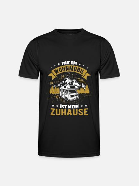 Wohnmobil - Männer Funktions-T-Shirt - Schwarz