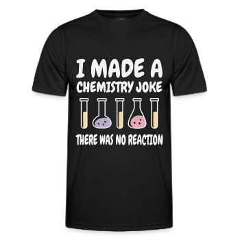 Blague de chimie, il n’y a pas eu de réaction - T-shirt sport Homme - noir - Devant - AI Model Male 178 dark (178cm)