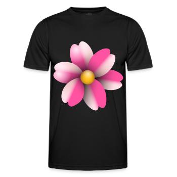 rosa Blüte - Männer Funktions-T-Shirt - Schwarz - Vorne - AI Model Male 178 dark (178cm)