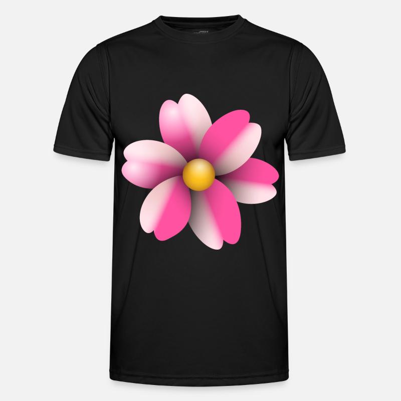 rosa Blüte Männer Funktions-T-Shirt