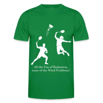 Badminton sans vent - T-shirt sport Homme - vert - Devant - AI Model Male 178 dark (178cm)