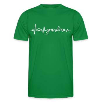 Best dearest grandma heartbeat granddaughter granddaughter - Men's Functional T-Shirt - kelly green - Front - AI Model Male 178 dark (178cm)