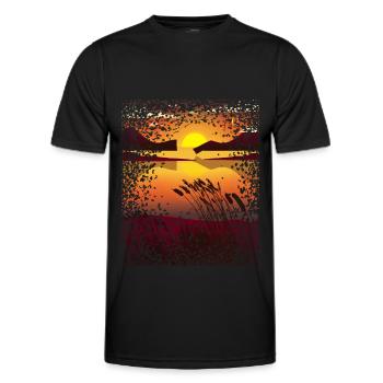 Sunset Mosaic Pattern Romantic - Men's Functional T-Shirt - black - Front - AI Model Male 178 dark (178cm)