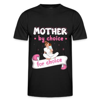 Mère par choix - T-shirt sport Homme - noir - Devant - AI Model Male 178 dark (178cm)
