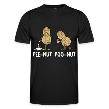 Pee Nut Poo Nut - Männer Funktions-T-Shirt - Schwarz - Vorne - AI Model Male 178 dark (178cm)