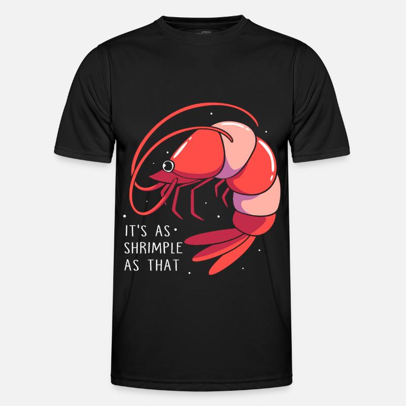 Shrimp Languste Meeresfrüchte Krabbe - Männer Funktions-T-Shirt - Schwarz