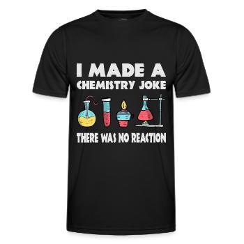Je plaisante avec la chimie, il n’y a pas eu de réaction - T-shirt sport Homme - noir - Devant - AI Model Male 178 dark (178cm)