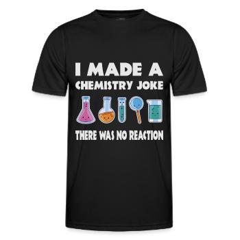 Blague de chimie, il n’y a pas eu de réaction - T-shirt sport Homme - noir - Devant - AI Model Male 178 dark (178cm)