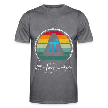 Loi Normale - Le Nombre Pi Pour les profs de Maths - T-shirt sport Homme - mélange sombre  - Devant - AI Model Male 178 dark (178cm)