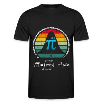 Loi Normale - Le Nombre Pi Pour les profs de Maths - T-shirt sport Homme - noir - Devant - AI Model Male 178 dark (178cm)