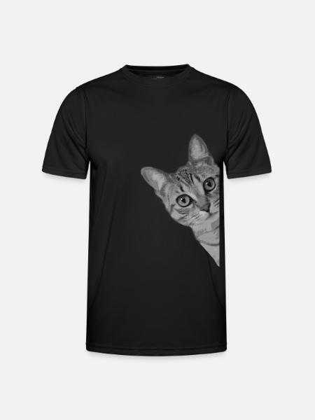Chat mignon chat chat - T-shirt sport Homme - noir