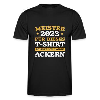 Meister 2023 Meisterprüfung bestanden Meistertitel - Männer Funktions-T-Shirt - Schwarz - Vorne - AI Model Male 178 dark (178cm)