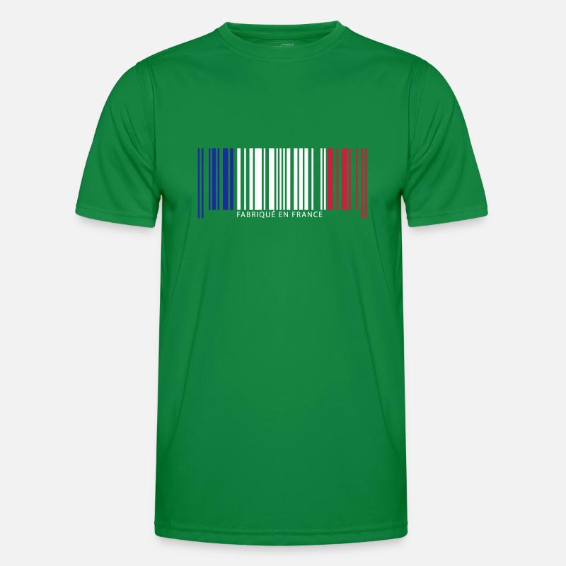 Code barre france T-shirt sport Homme