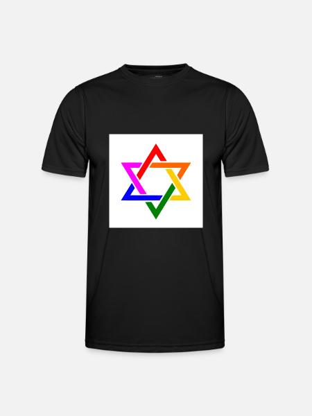 Israel lgbt flag - Men's Functional T-Shirt - black