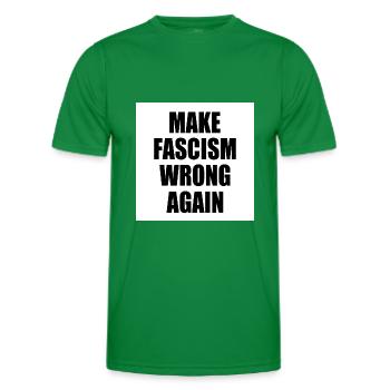 make fascism wrong again - T-shirt sport Homme - vert - Devant - AI Model Male 178 dark (178cm)