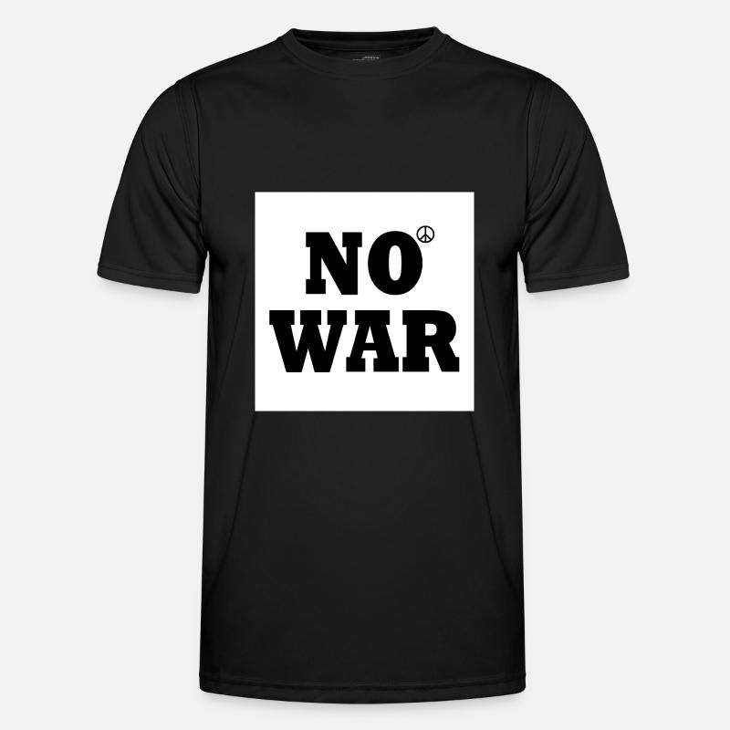 No war - Männer Funktions-T-Shirt - Schwarz