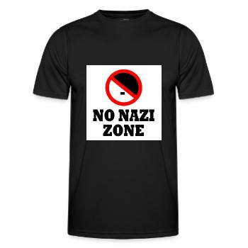 Against the right - no nazis zone - Men's Functional T-Shirt - black - Front - AI Model Male 178 dark (178cm)