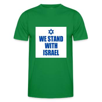 We stand with israel - T-shirt sport Homme - vert - Devant - AI Model Male 178 dark (178cm)