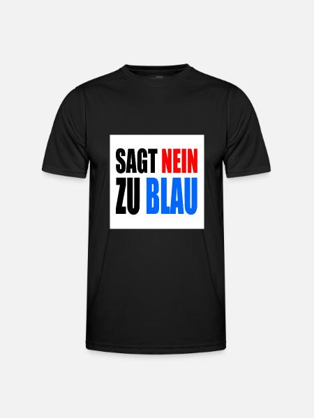 dit non au bleu - T-shirt sport Homme - noir