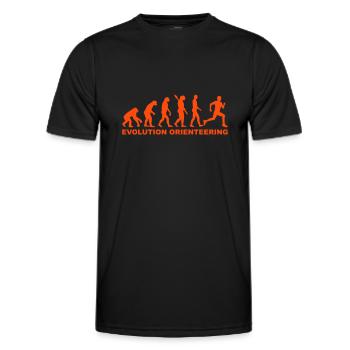 Evolution Orienteering - Men's Functional T-Shirt - black - Front - AI Model Male 178 dark (178cm)