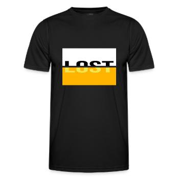 lost kein plan digga verpeilt und jung - Männer Funktions-T-Shirt - Schwarz - Vorne - AI Model Male 178 dark (178cm)