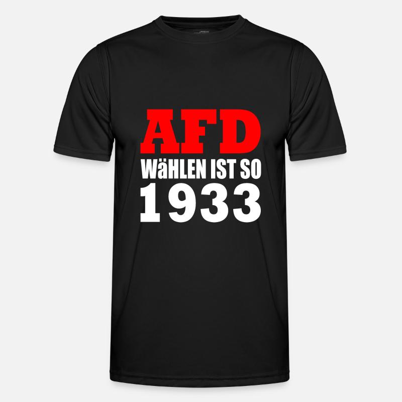 Afd wählen ist so 1933 - Männer Funktions-T-Shirt - Schwarz