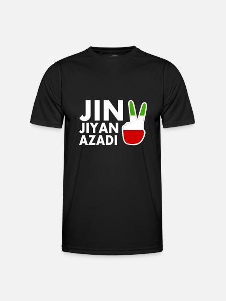 jin jiyan azadi - Men's Functional T-Shirt - black
