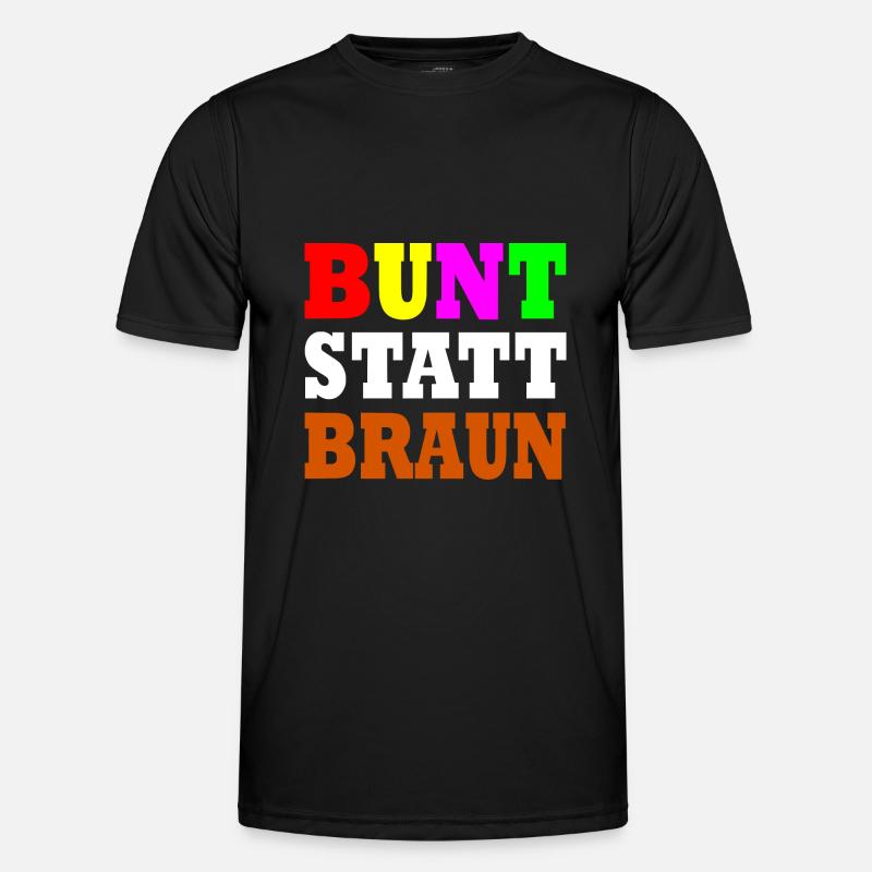 bunt statt braun Männer Funktions-T-Shirt