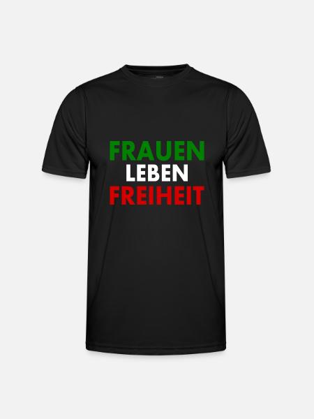 Frauen leben freiheit - Männer Funktions-T-Shirt - Schwarz