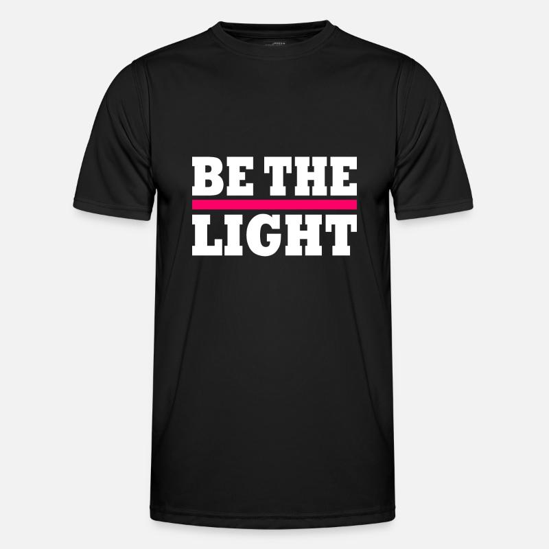 Be the light - Männer Funktions-T-Shirt - Schwarz