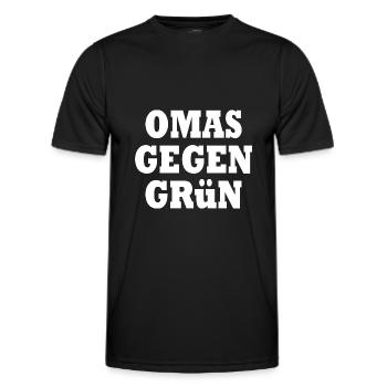 Omas gegen grün - Männer Funktions-T-Shirt - Schwarz - Vorne - AI Model Male 178 dark (178cm)