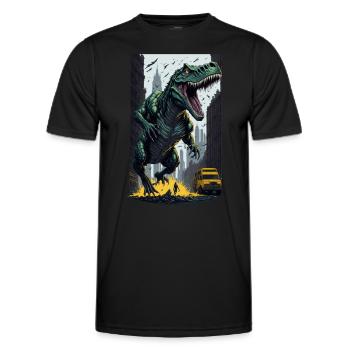 T Rex - T-shirt sport Homme - noir - Devant - AI Model Male 178 dark (178cm)