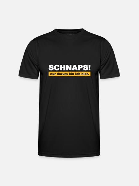 Schnaps! - Männer Funktions-T-Shirt - Schwarz