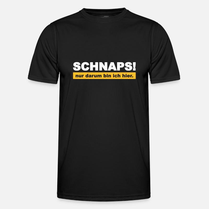 Schnaps! - Männer Funktions-T-Shirt - Schwarz
