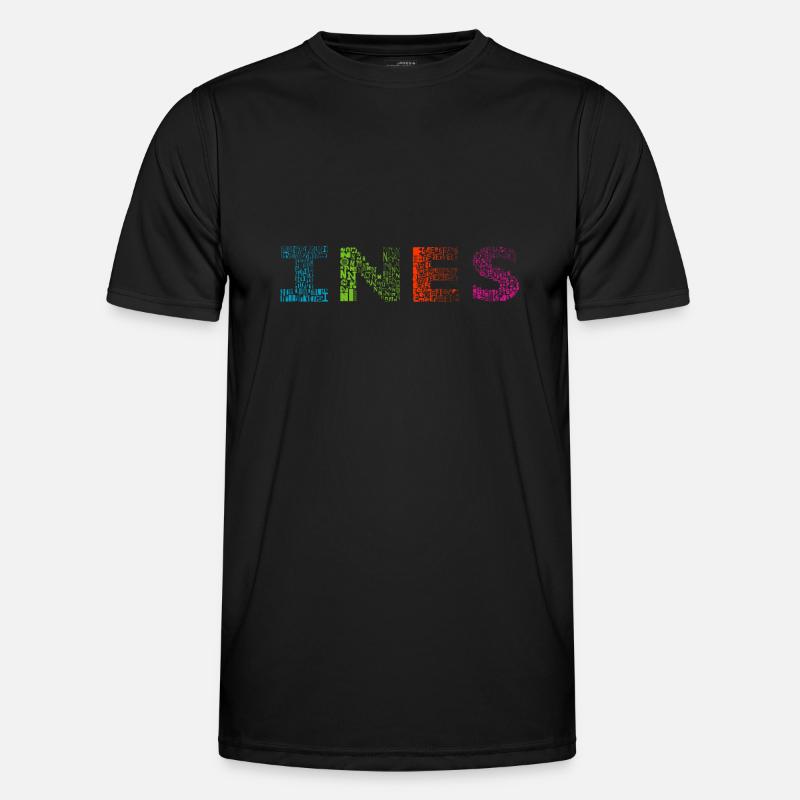 Ines Buchstabe Name Männer Funktions-T-Shirt
