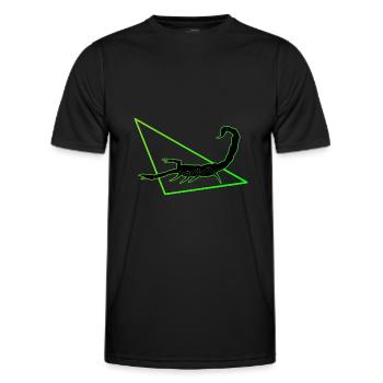 Scorpion en vert - T-shirt sport Homme - noir - Devant - AI Model Male 178 dark (178cm)