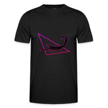 Scorpion en violet/rose - T-shirt sport Homme - noir - Devant - AI Model Male 178 dark (178cm)