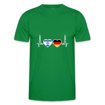 Israël Allemagne Drapeau Israélien Allemand - T-shirt sport Homme - vert - Devant - AI Model Male 178 dark (178cm)