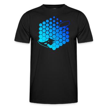 Kitesurf Kitesurf kitesurfer - T-shirt sport Homme - noir - Devant - AI Model Male 178 dark (178cm)