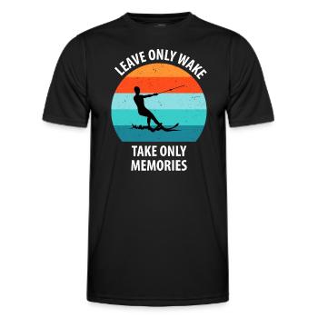 Ski nautique, ski nautique, skieurs nautiques - T-shirt sport Homme - noir - Devant - AI Model Male 178 dark (178cm)