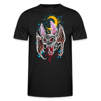 Fledermaus Vampire Gothic - Männer Funktions-T-Shirt - Schwarz - Vorne - AI Model Male 178 dark (178cm)