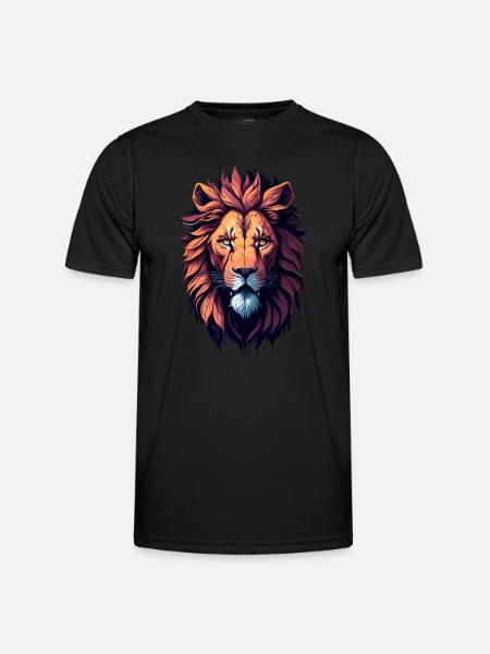Lion illustration - Men's Functional T-Shirt - black